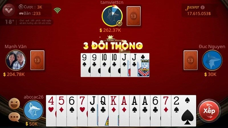 sâm lốc có tính 3 đôi thông hay không